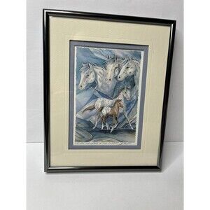 Jody Bergsma Signed Print Spirit Of The Clouds Appaloosa Horses Art Card #349